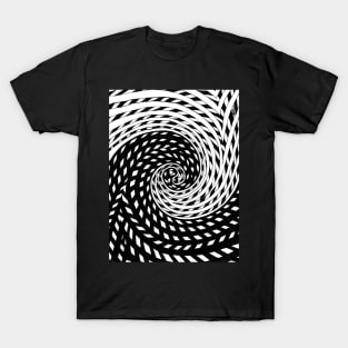 Double spiral whirl yin yang energy balance upside down T-Shirt